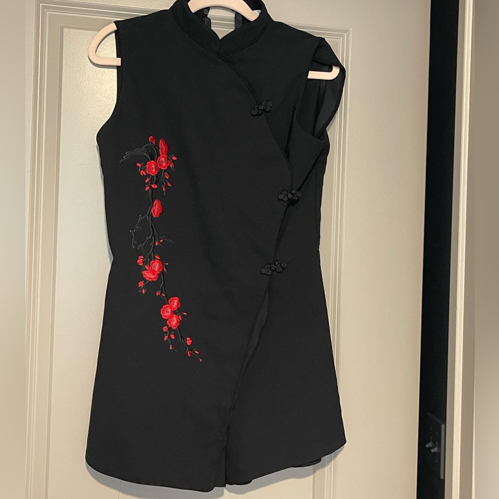 Mango embroidered romper, used once